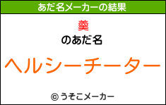 羹のあだ名メーカー結果