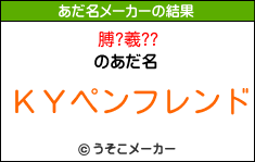 膊?羲??のあだ名メーカー結果