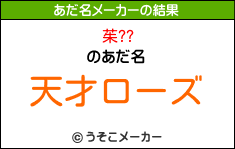 茱??のあだ名メーカー結果