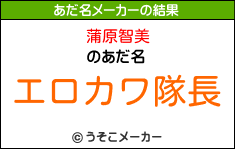 蒲原智美のあだ名メーカー結果