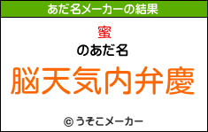 蜜のあだ名メーカー結果