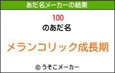 100のあだ名メーカー結果