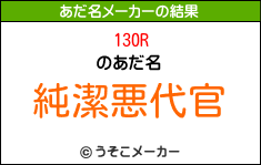 130Rのあだ名メーカー結果