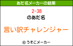 2-38のあだ名メーカー結果