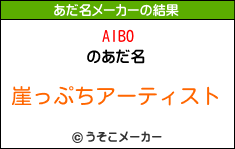 AIBOのあだ名メーカー結果