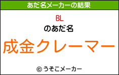 BLのあだ名メーカー結果