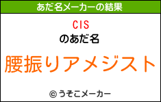 CISのあだ名メーカー結果