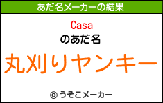 Casaのあだ名メーカー結果