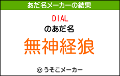 DIALのあだ名メーカー結果