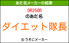 DR250Rのあだ名メーカー結果