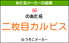 GGのあだ名メーカー結果