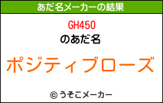 GH450のあだ名メーカー結果