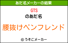 GTSのあだ名メーカー結果