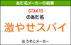 GTX470のあだ名メーカー結果