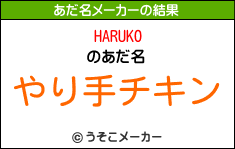 HARUKOのあだ名メーカー結果