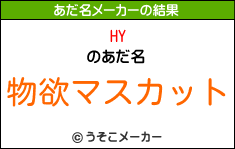 HYのあだ名メーカー結果