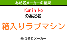 Kunihikoのあだ名メーカー結果