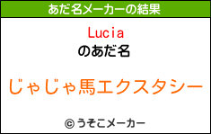 Luciaのあだ名メーカー結果