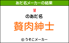 Mのあだ名メーカー結果