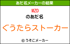 MZDのあだ名メーカー結果