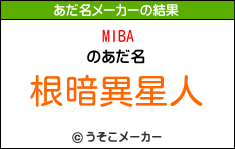 MlBAのあだ名メーカー結果