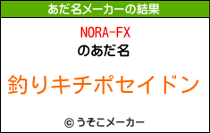 NORA-FXのあだ名メーカー結果