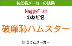 NaggyFishのあだ名メーカー結果