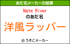 Nate Riverのあだ名メーカー結果