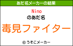 Ninoのあだ名メーカー結果