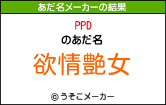 PPDのあだ名メーカー結果