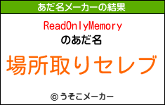 ReadOnlyMemoryのあだ名メーカー結果