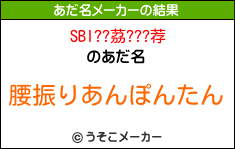 SBI??茘???荐のあだ名メーカー結果