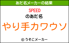 SPEEDのあだ名メーカー結果