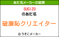 SUGIZOのあだ名メーカー結果