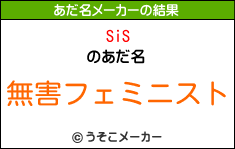 SiSのあだ名メーカー結果