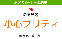 VBのあだ名メーカー結果