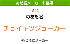 VIAのあだ名メーカー結果