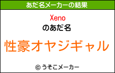 Xenoのあだ名メーカー結果