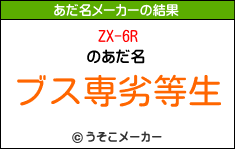 ZX-6Rのあだ名メーカー結果