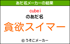 cubeiのあだ名メーカー結果