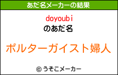 doyoubiのあだ名メーカー結果