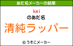 keiのあだ名メーカー結果