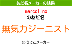 marcolinoのあだ名メーカー結果