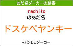 naohitoのあだ名メーカー結果