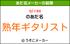 qirexのあだ名メーカー結果