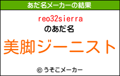 reo32sierraのあだ名メーカー結果