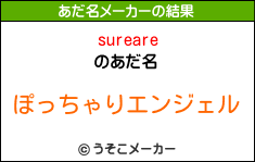 sureareのあだ名メーカー結果