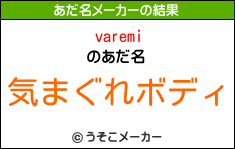 varemiのあだ名メーカー結果