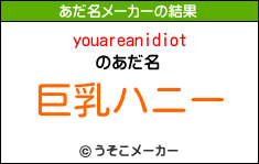 youareanidiotのあだ名メーカー結果