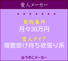 Żの愛人メーカー結果